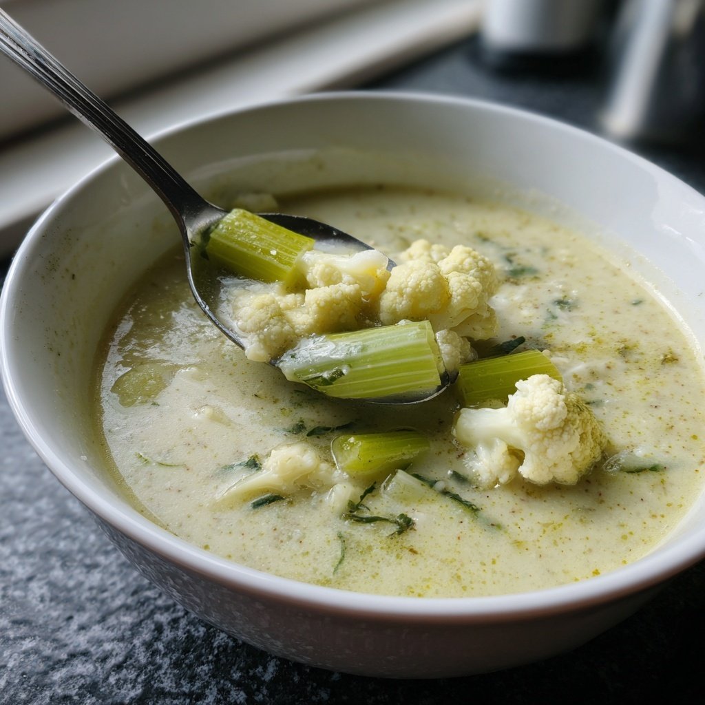 Blumenkohlsuppe mit Lauch