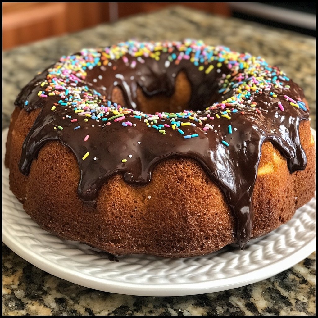 Geburtstagskuchen mit Schokoglasur