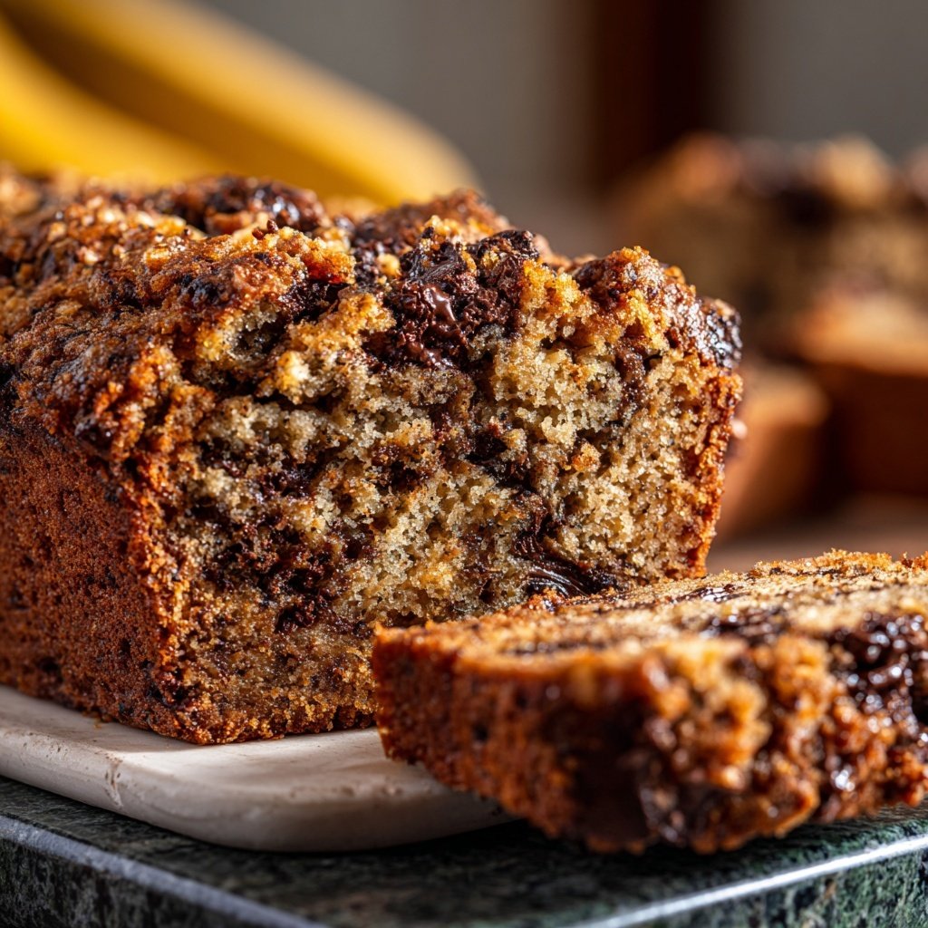 Bananenkuchen mit Zartbitterschokolade
