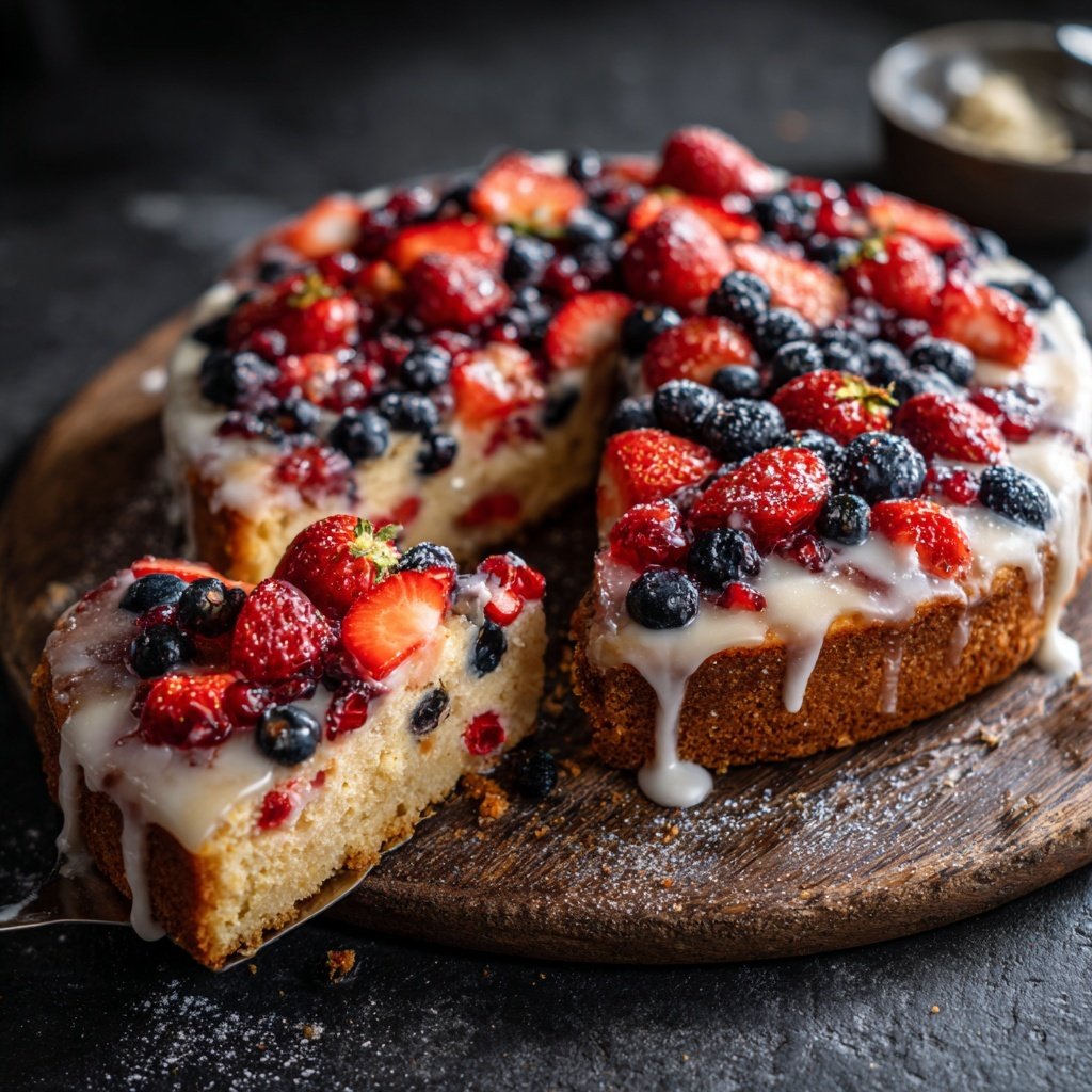 Erdbeerkuchen Mit Quark Und Beeren
