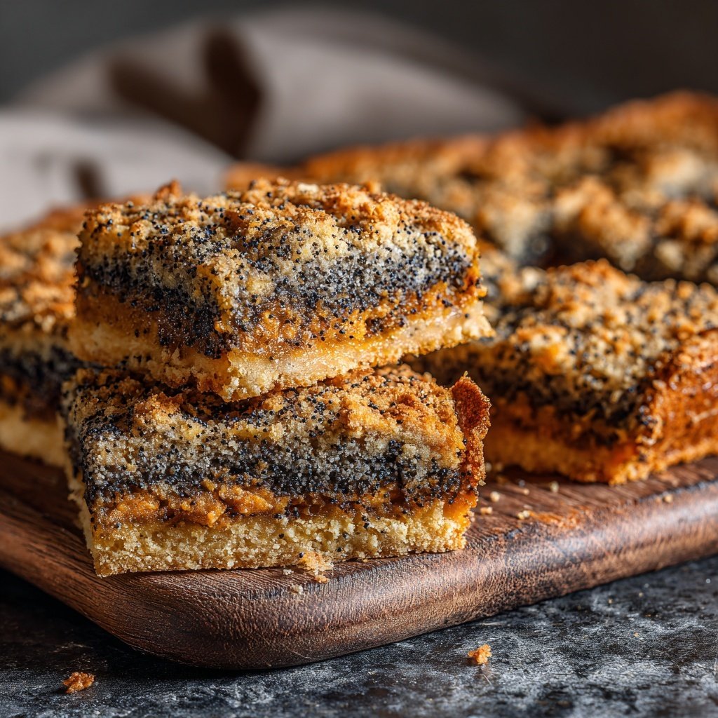 Blechkuchen mit Mohnfüllung