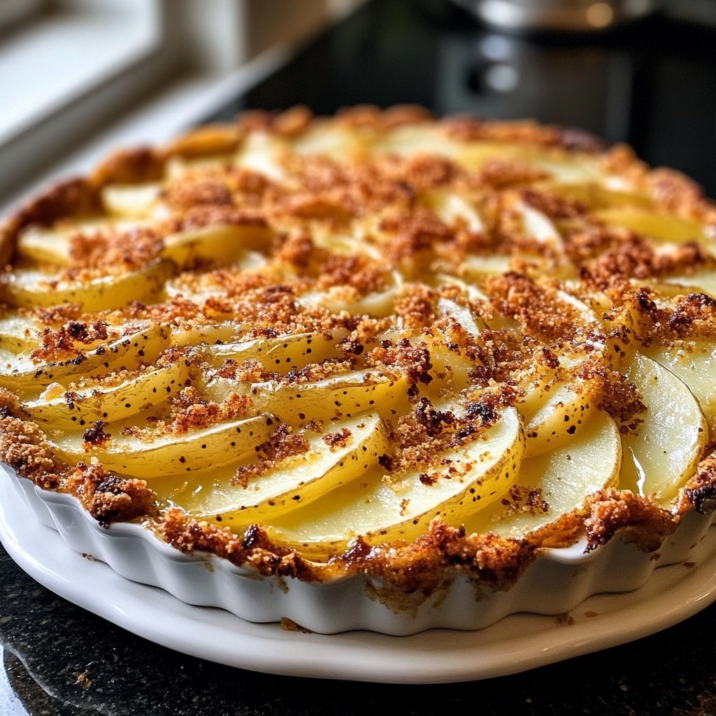 Kartoffelauflauf mit Senfsauce