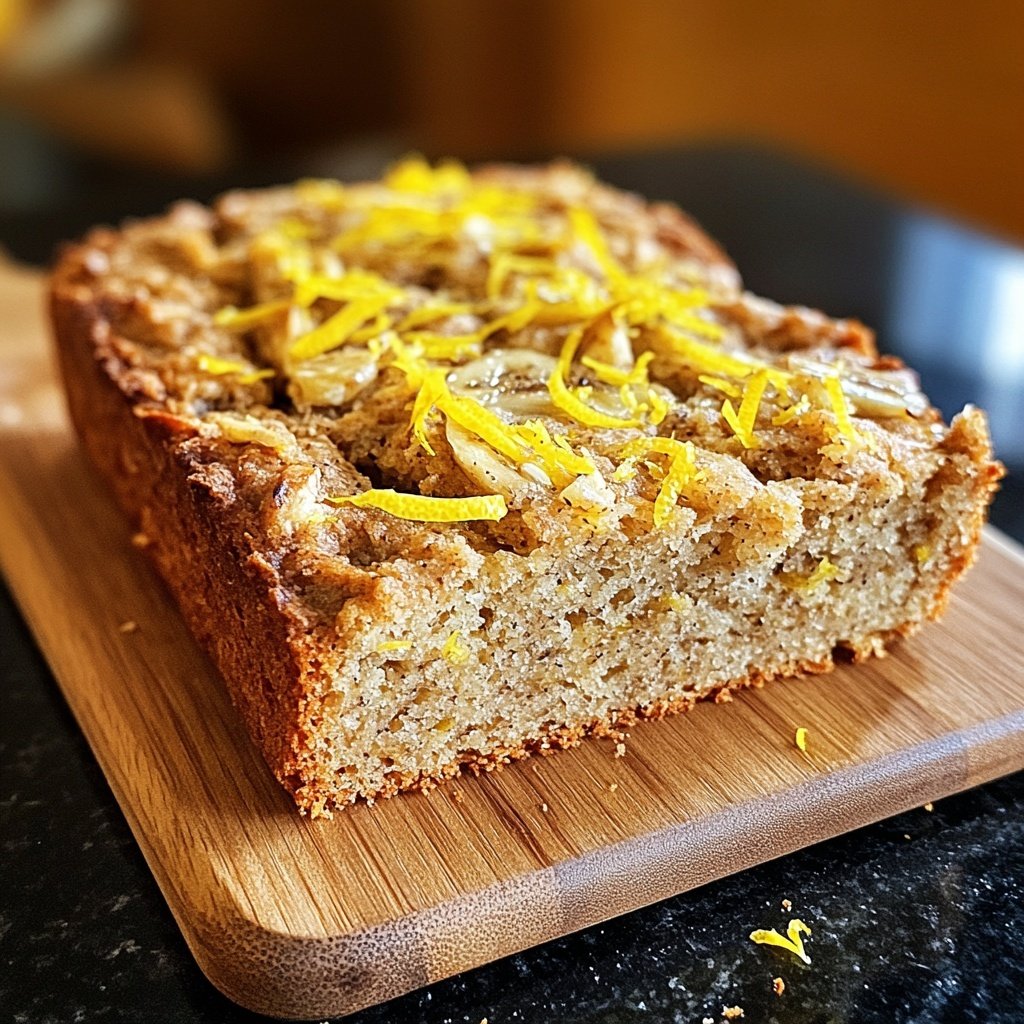Bananenbrot mit Zitronenabrieb