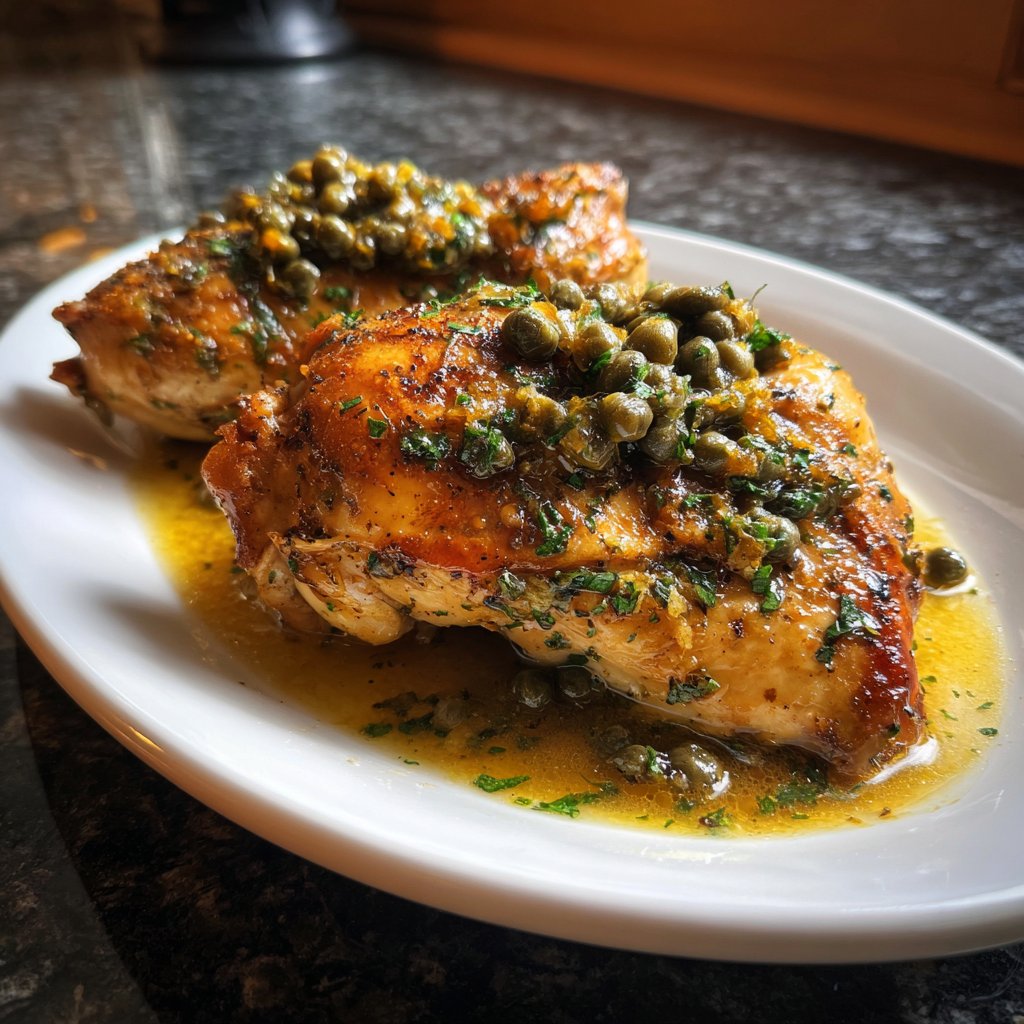 Hähnchen mit Zitronen-Kapern-Sauce